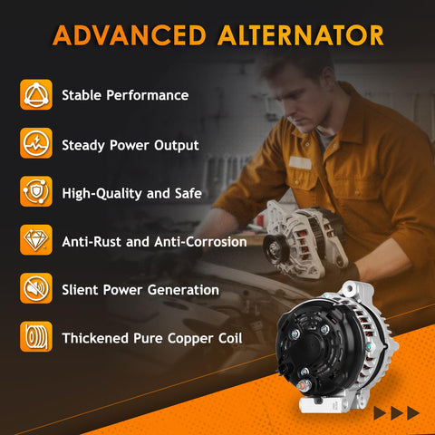 Beef Up Your Ride With This Durable Alternator Replacement For 2011 To 2020 Dodge Grand Caravan And 2011 To 2016 Town And Country Plus 2011 To 2019 Journey 2011 To 2014 Avenger Chrysler 200 Ram CV Volkswagen Routan V6 3.6L with advanced features