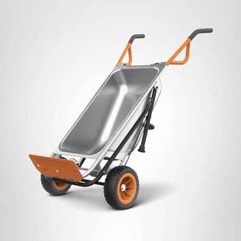 8 in 1 Heavy Duty Aerocart Garden Cart Wheelbarrow Dolly with Turbo Lift Design and Flat Free Tires