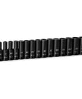 Capri Tools 15-Piece 3/8" 12-Point Impact Socket Set