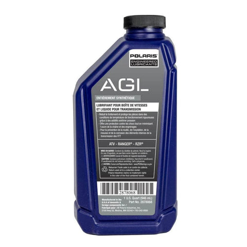 AGL Full Synthetic Transmission Fluid And Gearcase Lubricant For Off Road ATVs And UTVs With 4 Stroke Engines, Heavy Duty Gearbox Oil Bottle