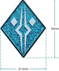Star Wars Ahsoka Logo Enamel Glitter Pin Official Collectible Metal Pin With Durable Enamel Inlay, 35mm by 27.2mm size