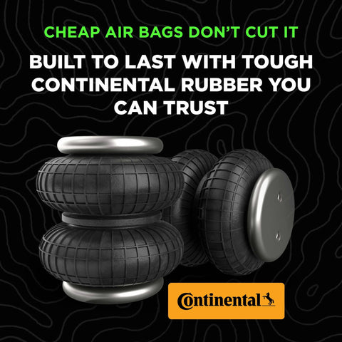 Air Bag Suspension Kit for 2005–2023 Toyota Tacoma 2WD and 4WD, Heavy Duty Rear Air Springs with Continental rubber.