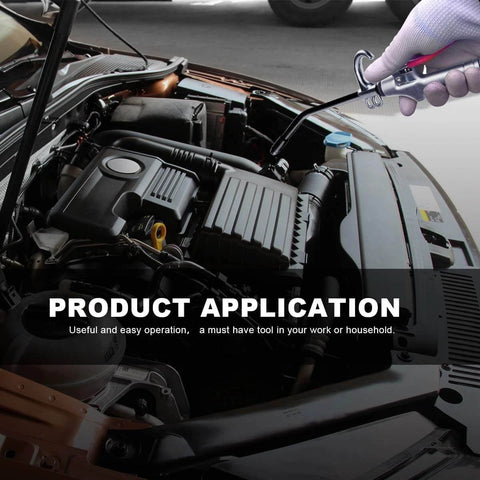 High Volume Air Blow Gun Alluminum Rubber Guard Air Flow Nozzle,Industrial Household Air Blower Gun,Pneumatic Air Compressor Accessories Dust Cleaning Tool used on car engine