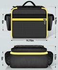 Air Compressor Bag Case For 20V Max Tire Inflator DCC020IB Compatible With DEWALT Cordless Tools Storage Organizer front view.