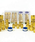 15-Piece Air Compressor Fittings Kit With 1/4 NPT Quick Connects, Solid Brass Connectors, Durable Copper Construction, Storage Case Included