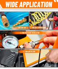 Image showing Must Have Pro Grade 12 Piece Air Compressor Accessories Kit With Six Foot Hybrid Hose And Quick Connect Fittings being used.