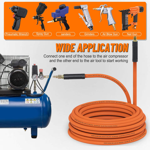 Must Have Pro Grade 12 Piece Air Compressor Accessories Kit With Six Foot Hybrid Hose And Quick Connect Fittings illustration