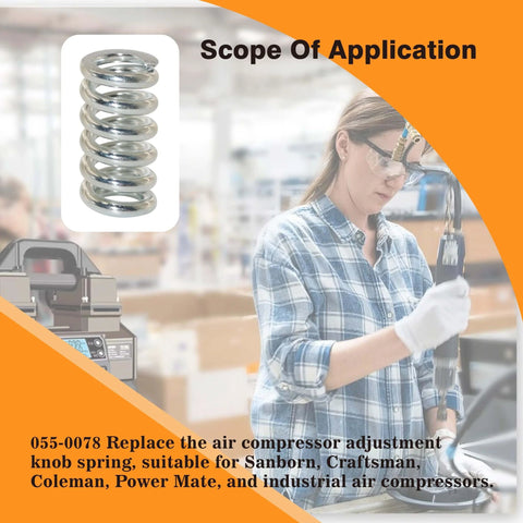 Air Compressor Adjustment Knob Spring Replacement For Sanborn Craftsman Coleman Power Mate And Industrial Air Compressors