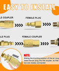 26 Piece Air Coupler And Plug Kit With One Quarter Inch NPT Quick Connect Fittings For Air Hose And Compressor Accessories installation guide