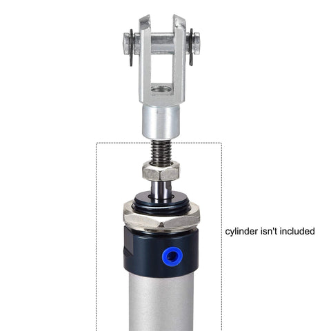 Air Cylinder Rod Clevis End 33mm Length M6x1 Female Thread Y Connector 2pcs attached to pneumatic cylinder, no cylinder included