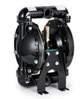 Front view of Cozyel Air-Operated Diaphragm Pump Double Diaphragm Pump 1 inch Inlet & Outlet, Aluminum, 35 GPM, Max 120PSI, QBY4-25L