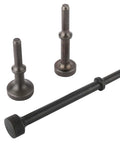 Air Hammer Bit Set Four Piece Including Three 0.401 Inch Shank Pneumatic Chisel Bits And One Spring For Metal Plate Forming