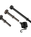 Air Hammer Bit Set Four Piece Including Three 0.401 Inch Shank Pneumatic Chisel Bits And One Spring For Metal Plate Forming