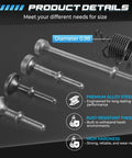 Five Piece Air Hammer Bits Set With Spring 0.401 Inch Pneumatic Chisel Bits Extended Length Smoothing Kit for Power Hammer Drills