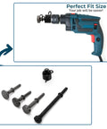 Smoothing Air Hammer Bits Set, 4 Piece With Spring, Pro Grade Heavy Duty Pneumatic Hammer Bit Kit, Alloy Steel With Oxide Finish