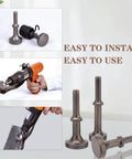 Extended Length Air Hammer Bits Set With Spring 0.401 Pneumatic Chisel Bits For Heavy Duty Jobs Includes Four Shapes In Durable Alloy Steel shown in various use cases.