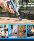 Five Piece Air Hammer Bits Set With Spring 0.401 Inch Pneumatic Chisel Bits Extended Length Smoothing Kit in use