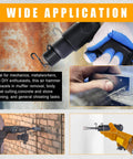 150mm Air Hammer Kit With 4 Chisels And Quick Change Retainer Built Tough Heavy Duty Pneumatic Shovel Tool Delivers 4500 BPM For Automotive Repair Metalworking And Masonry Projects in use