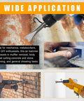 Powerful 150mm air hammer kit with 4 chisels and quick change retainer delivers up to 4500 BPM for fast automotive, metal, and masonry chiseling