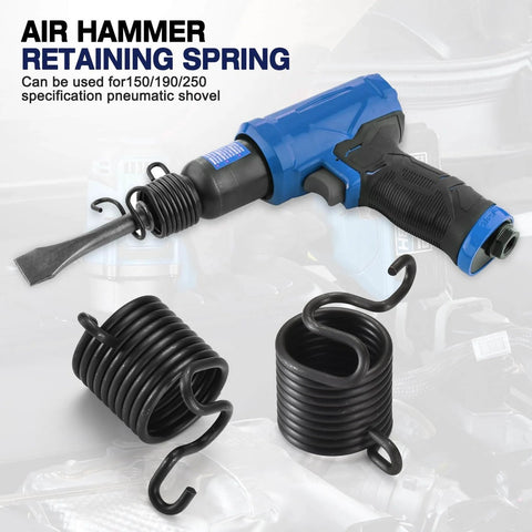 Shake N Break Pneumatic Bolt Breaker Set with air hammer spring and adapters, shown with retaining springs and air hammer tool.