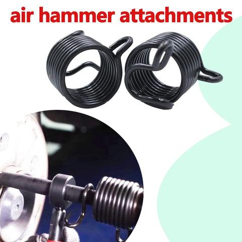 Two-pack air hammer spring set provides quick, easy replacement for compatible pneumatic hammers, steel construction, workshop use.
