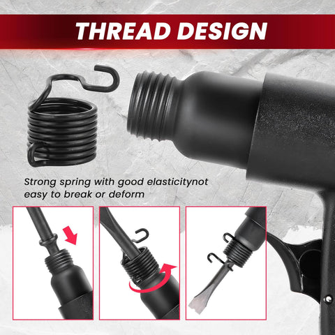 Air Hammer Kit With 150mm Stroke Delivers 4500 BPM, Pneumatic Hammer With Four Chisels, Includes Taper Punch, close-up of spring fitting