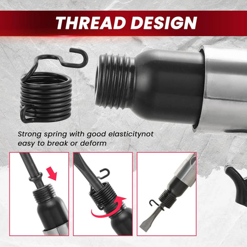 Powerful 150mm Air Hammer Kit With 4500 BPM Pneumatic Hammer And Four Chisels Plus Spring Fittings Close-up View
