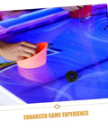 Foosball Table Rod Rubber Bumpers, 16 Pack Pro Grade Replacement Parts For Table Football, shown on game table surface.