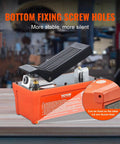 Air Hydraulic Pump, 10,000 PSI 1/2 Gal Reservoir, NPT 3/8" Oil Outlet, NPT 1/4" Inlet, 6.6 ft Pipe, orange side view