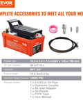 Air Hydraulic Pump, 10,000 PSI 1/2 Gal Reservoir, NPT 3/8" Oil Outlet with accessories, orange, side view