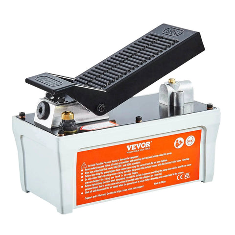 Air Hydraulic Pump, 10,000 PSI 1/2 Gal Reservoir, NPT 3/8" Oil Outlet, NPT 1/4" Inlet, 6.6 ft Pipe, Foot Actuated Hydraulic Pump