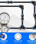 One Quarter Inch Air Line Tubing Kit With Fifty Foot Black Nylon Air Hose And Push To Connect Fittings For Air Brake System