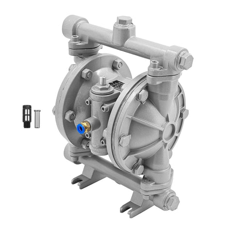 Air Operated Double Diaphragm Pump 1/2 inch Inlet/Outlet Max 115PSI Pneumatic Waste Oil Transfer Pump 16 GPM/60 LPM Replace#DP34-001