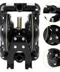 Front view of Air Operated Double Diaphragm Pump QBY4-25L 1 inch Outlet 35 GPM Pneumatic Transfer Max 120 PSI Industrial Use Chemical Waste Oil