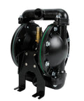 Air-Operated Double Diaphragm Pump, 35 GPM Dual Diaphragm Air Pump Pneumatic Waste Oil Transfer Pump for Chemical, 1 Inch Inlet/Outlet Port
