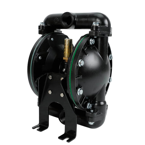 Air-Operated Double Diaphragm Pump, 35 GPM Dual Diaphragm Air Pump Pneumatic Waste Oil Transfer Pump for Chemical, 1 Inch Inlet/Outlet Port
