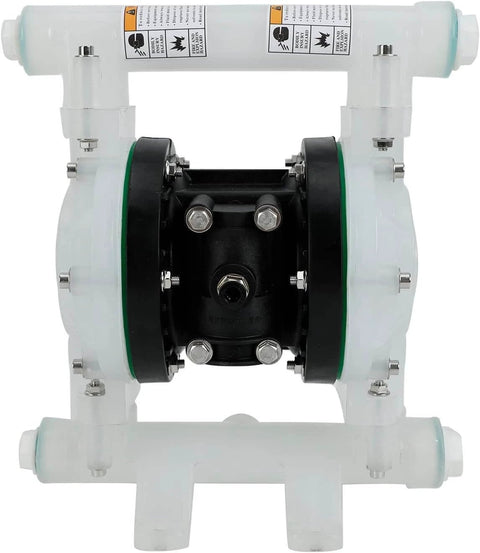Air Operated Double Diaphragm Pump, 12 GPM Dual Diaphragm Air Pump Pneumatic Waste Oil Transfer Pump for Chemical, 1/2 Inch Inlet/Outlet