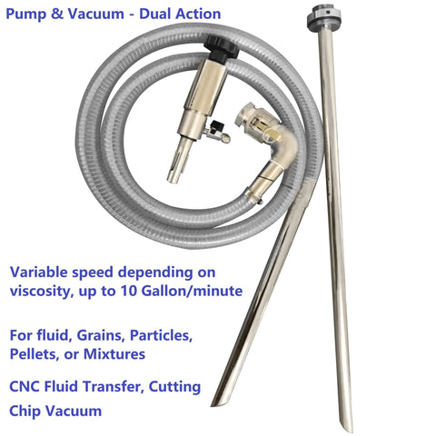 Oil Transfer Pump, Air Operated, Pneumatic, 55 Gallon Drum, 1.25 Inch ID, Teflon Packing, Chemical Transfer, Fast Fluid Transfer Speed