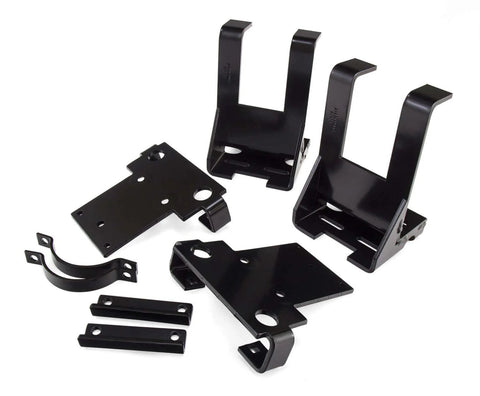 Premium air spring kit delivers up to 7500 lbs leveling, adjustable 5 to 100 psi for precise ride height, black metal brackets