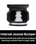 Internal view of a premium air spring kit component showing internal jounce bumper for shock absorption.