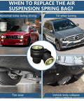 Rear Air Suspension Bag Kit Replacement For X5 E70 And X6 E71 E72 2007 To 2014 Pair Of Air Springs Compatible With OEM Numbers observed in vehicles with air spring issues like noise and tilting.