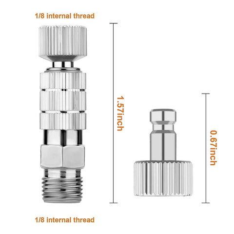 Fast Swap Quick Release Airbrush Coupler Kit With One Eighth Inch BSP Male And Female Adapters, Hose Coupler And Five Plugs