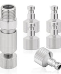 Airbrush Quick Disconnect Coupler Release Fitting And Plug Kit, Six One Eighth Inch BSP Male And Female Adapters set image