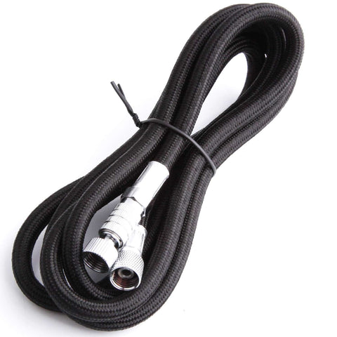Three Meter Airbrush Hose BD-30 with Quick Disconnect and Standard One Eighth Fittings for easy swapping, coiled view
