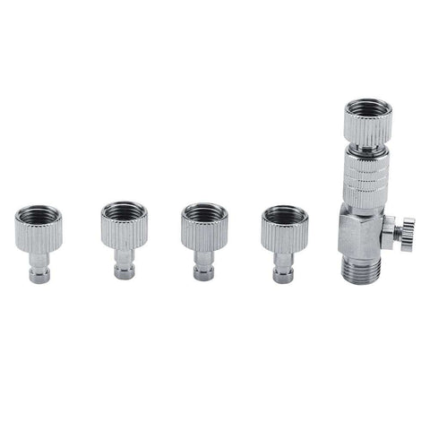 Harder Steenbeck Airbrush Quick Connect Quick Release Disconnect Adapter One Eighth Inch Male And Female Connections With Valve