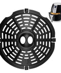 Compatible For Airfryer Basket Replacement Grill Pan Oven Baking Tool Air Fryer Parts Plate Tray Food Divider Kitchen Accessories(15.5X15.5CM), shown with air fryer