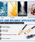 Image showing One Quarter Inch Air Line Tubing Kit with adapters for water, fuel, air, and chemical solvent applications.