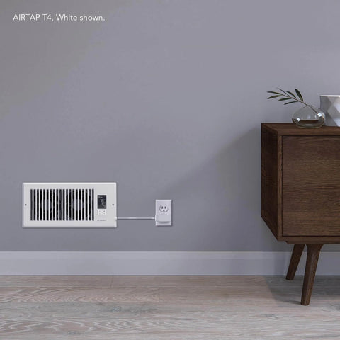 Boost Your Home HVAC Airflow With AIRTAP T6 6x10 Register Booster Fan For 6x10 Duct Openings installed on a wall