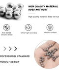High quality AISI 52100 chrome steel balls showcasing smooth surface and ultra high accuracy, emphasizing rust resistance.