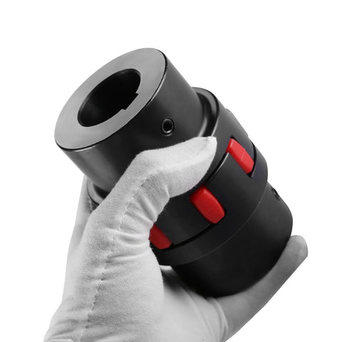 High Torque AISI 1045 Steel Jaw Coupling With Elastomeric Spider, 20-25mm Bore, XL2 Type, precision machined in hand